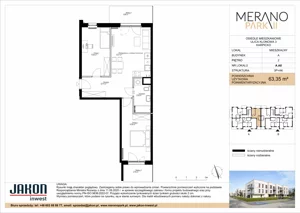3 pokoje, mieszkanie 63,35 m², piętro 2, oferta nr A.A8, Merano Park II, Wolsztyn, ul. Klonowa 3