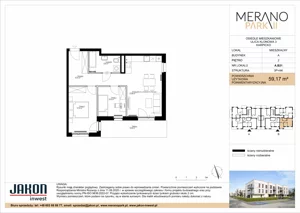 3 pokoje, mieszkanie 59,17 m², piętro 2, oferta nr A.B21, Merano Park II, Wolsztyn, ul. Klonowa 3