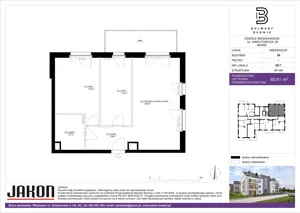 3 pokoje, mieszkanie 60,61 m², piętro 1, oferta nr 29.7, Bulwary Błonie, Błonie, ul. Narutowicza 46