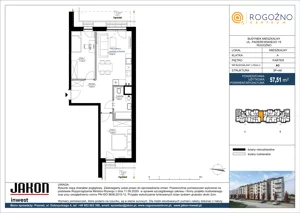 3 pokoje, mieszkanie 57,51 m², parter, oferta nr A3, Rogoźno Centrum, Rogoźno, ul. Paderewskiego 19