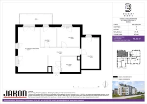 4 pokoje, mieszkanie 74,13 m², piętro 2, oferta nr 31.18, Bulwary Błonie, Błonie, ul. Narutowicza 46