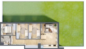 4 pokoje, mieszkanie 65,48 m², parter, oferta nr CZ1.B55, Nowa Czernica CZ1, Czernica, ul. Wojska Polskiego 13