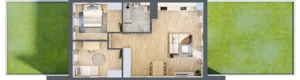 3 pokoje, mieszkanie 65,65 m², parter, oferta nr CZ1.A7, Nowa Czernica CZ1, Czernica, ul. Wojska Polskiego 13