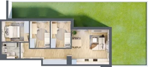 4 pokoje, mieszkanie 65,28 m², parter, oferta nr CZ1.A1, Nowa Czernica CZ1, Czernica, ul. Wojska Polskiego 13