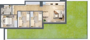 4 pokoje, mieszkanie 65,26 m², parter, oferta nr CZ1.B56, Nowa Czernica CZ1, Czernica, ul. Wojska Polskiego 13