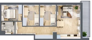 4 pokoje, mieszkanie 65,67 m², piętro 2, oferta nr CZ1.B71, Nowa Czernica CZ1, Czernica, ul. Wojska Polskiego 13