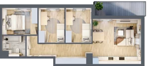 4 pokoje, mieszkanie 65,41 m², piętro 1, oferta nr CZ1.A9, Nowa Czernica CZ1, Czernica, ul. Wojska Polskiego 13