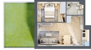 2 pokoje, apartament inwestycyjny 34,39 m², parter, oferta nr J4, Jasna, Międzywodzie, ul. Jasna 1