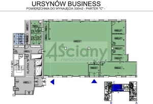 Biuro 330,00 m², Warszawa, Ursynów, Wynajem