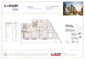 4 pokoje, mieszkanie 86,72 m², piętro 3, oferta nr N1-3-18, Lokum Porto, Wrocław, Szczepin, ul. Długa/Gnieźnieńska