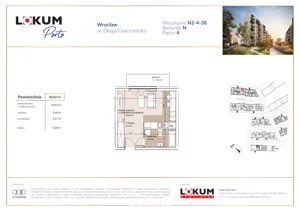 1 pokój, mieszkanie 30,72 m², piętro 4, oferta nr N2-4-38, Lokum Porto, Wrocław, Szczepin, ul. Długa/Gnieźnieńska