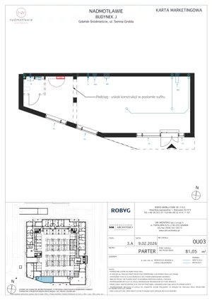 Lokal użytkowy 81,05 m², oferta nr J.0U03, Nadmotławie Apartments - lokale użytkowe, Gdańsk, Śródmieście, ul. Sienna Grobla