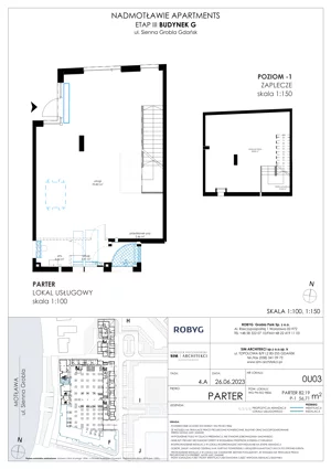Lokal użytkowy 138,90 m², oferta nr G.0U03, Nadmotławie Apartments - lokale użytkowe, Gdańsk, Śródmieście, ul. Sienna Grobla