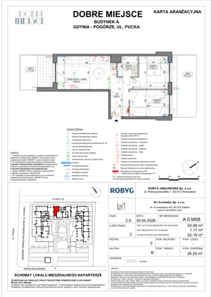 3 pokoje, mieszkanie 49,70 m², piętro 1, oferta nr A.1M12, Dobre Miejsce, Gdynia, Pogórze, Pogórze, ul. Pucka