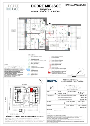 3 pokoje, mieszkanie 61,15 m², parter, oferta nr A.0M11, Dobre Miejsce, Gdynia, Pogórze, Pogórze, ul. Pucka