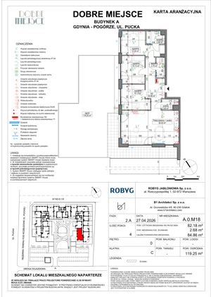 4 pokoje, mieszkanie 82,18 m², piętro 1, oferta nr A.1M20, Dobre Miejsce, Gdynia, Pogórze, Pogórze, ul. Pucka