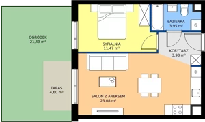 2 pokoje, mieszkanie 39,99 m², piętro 3, oferta nr 3.9.3M01, Szumilas, Kowale, ul. Magazynowa