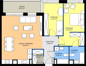 3 pokoje, mieszkanie 79,43 m², piętro 2, oferta nr I.2M31, Nadmotławie Apartments Budynek I, Gdańsk, Śródmieście, ul. Sienna Grobla