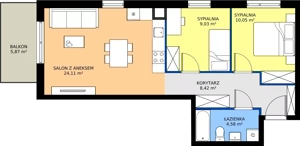 3 pokoje, mieszkanie 56,19 m², piętro 1, oferta nr 3.11.1M03, Szumilas bud. 11-15, Kowale, ul. Magazynowa