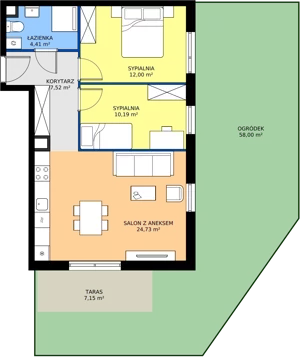 3 pokoje, mieszkanie 58,85 m², piętro 1, oferta nr 3.13.1M08, Szumilas bud. 11-15, Kowale, ul. Magazynowa