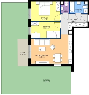 3 pokoje, mieszkanie 60,62 m², parter, oferta nr 3.13.0M04, Szumilas bud. 11-15, Kowale, ul. Magazynowa