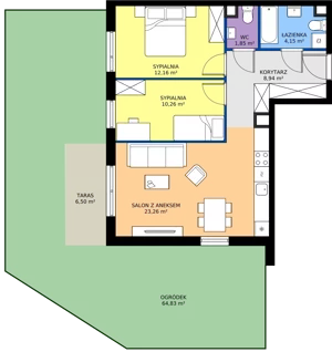 3 pokoje, mieszkanie 60,62 m², parter, oferta nr 3.14.0M04, Szumilas bud. 11-15, Kowale, ul. Magazynowa