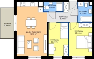 3 pokoje, mieszkanie 60,26 m², piętro 1, oferta nr 3.15.1M10, Szumilas bud. 11-15, Kowale, ul. Magazynowa