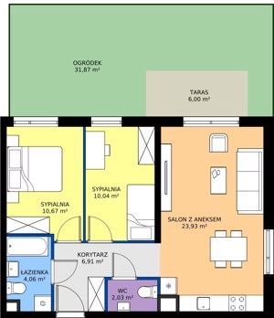 3 pokoje, mieszkanie 57,64 m², parter, oferta nr 3.15.0M03, Szumilas bud. 11-15, Kowale, ul. Magazynowa