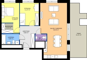 3 pokoje, mieszkanie 78,46 m², piętro 6, oferta nr B.6M04, WENDY - Budynek B, Gdynia, Śródmieście, Śródmieście, ul. Wendy