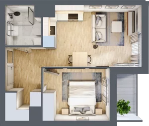 2 pokoje, mieszkanie 38,03 m², piętro 7, oferta nr B1, Warszawski Świt Etap VIII, Warszawa, Targówek, Bródno, ul. Warszawski Świt 5