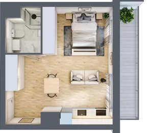 1 pokój, mieszkanie 32,70 m², piętro 8, oferta nr B1, Warszawski Świt Etap VIII, Warszawa, Targówek, Bródno, ul. Warszawski Świt 5