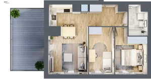3 pokoje, mieszkanie 52,48 m², piętro 6, oferta nr E2-C145, Warszawski Świt Etap XI, Warszawa, Targówek, Bródno, ul. Warszawski Świt