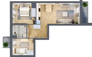 3 pokoje, mieszkanie 53,51 m², piętro 4, oferta nr E2-C135, Warszawski Świt Etap XI, Warszawa, Targówek, Bródno, ul. Warszawski Świt
