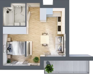 1 pokój, mieszkanie 29,64 m², piętro 7, oferta nr E2-B116, Warszawski Świt Etap XI, Warszawa, Targówek, Bródno, ul. Warszawski Świt