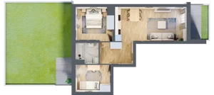 3 pokoje, mieszkanie 53,51 m², piętro 4, oferta nr E2-C135, Warszawski Świt Etap XI, Warszawa, Targówek, Bródno, ul. Warszawski Świt