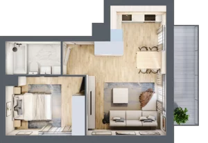 2 pokoje, mieszkanie 39,78 m², piętro 3, oferta nr E2-A031, Warszawski Świt Etap XI, Warszawa, Targówek, Bródno, ul. Warszawski Świt