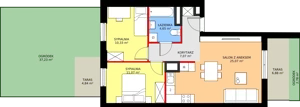3 pokoje, mieszkanie 58,19 m², parter, oferta nr E2-B051, Warszawski Świt Etap XI, Warszawa, Targówek, Bródno, ul. Warszawski Świt