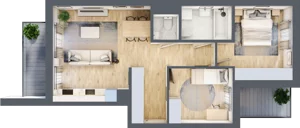 3 pokoje, mieszkanie 58,55 m², piętro 1, oferta nr B52, Zakątek Włochy, Warszawa, Włochy, ul. Robotnicza 11/13