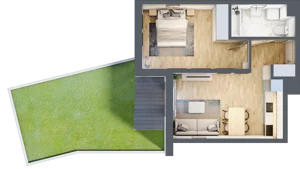 2 pokoje, mieszkanie 41,97 m², parter, oferta nr C69, Zakątek Włochy, Warszawa, Włochy, ul. Robotnicza 11/13