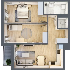 3 pokoje, mieszkanie 65,98 m², piętro 1, oferta nr A22, Zakątek Włochy, Warszawa, Włochy, ul. Robotnicza 11/13