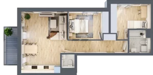 3 pokoje, mieszkanie 59,98 m², piętro 1, oferta nr C80, Zakątek Włochy, Warszawa, Włochy, ul. Robotnicza 11/13