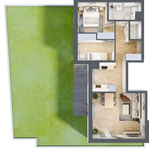3 pokoje, mieszkanie 58,23 m², parter, oferta nr A08, Zakątek Włochy, Warszawa, Włochy, ul. Robotnicza 11/13