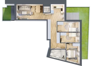 4 pokoje, mieszkanie 72,89 m², parter, oferta nr C60, Zakątek Włochy, Warszawa, Włochy, ul. Robotnicza 11/13