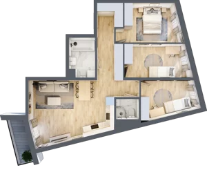 4 pokoje, mieszkanie 78,82 m², piętro 2, oferta nr A25, Zakątek Włochy, Warszawa, Włochy, ul. Robotnicza 11/13