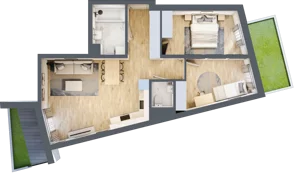 3 pokoje, mieszkanie 63,22 m², parter, oferta nr A01, Zakątek Włochy, Warszawa, Włochy, ul. Robotnicza 11/13
