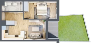 2 pokoje, mieszkanie 37,70 m², parter, oferta nr A02, Zakątek Włochy, Warszawa, Włochy, ul. Robotnicza 11/13