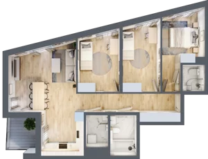 4 pokoje, mieszkanie 79,98 m², piętro 1, oferta nr A12, Zakątek Włochy, Warszawa, Włochy, ul. Robotnicza 11/13