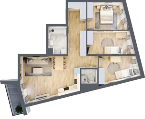 4 pokoje, mieszkanie 78,82 m², piętro 1, oferta nr A13, Zakątek Włochy, Warszawa, Włochy, ul. Robotnicza 11/13