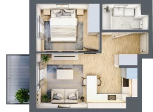 2 pokoje, mieszkanie 31,49 m², piętro 1, oferta nr B51, Zakątek Włochy, Warszawa, Włochy, ul. Robotnicza 11/13