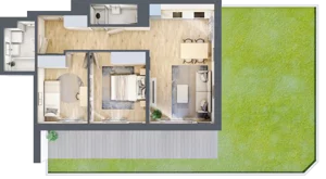 3 pokoje, mieszkanie 57,65 m², parter, oferta nr A07, Zakątek Włochy, Warszawa, Włochy, ul. Robotnicza 11/13